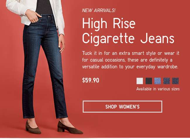 high rise cigarette jeans uniqlo