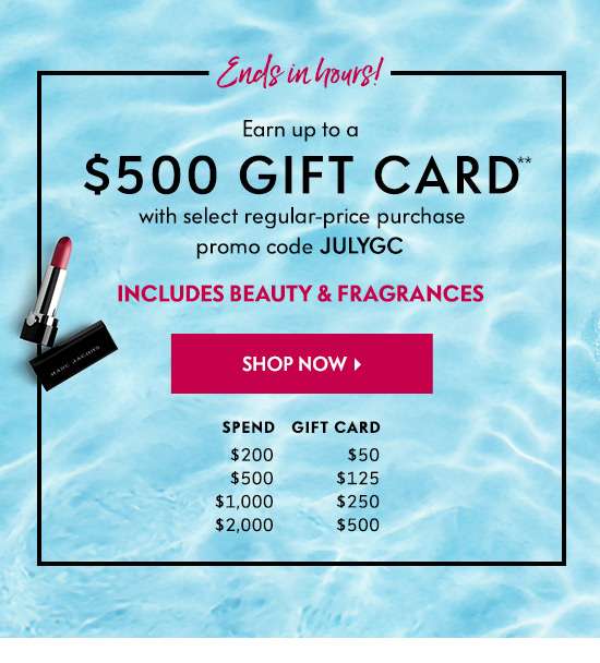 [neiman marcus] only hours left: $500 gift card offer