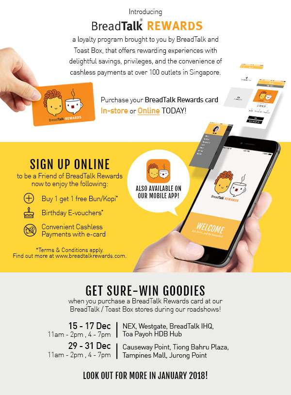 Breadtalk New Eat Drink And Be Rewarded At Breadtalk And Toast