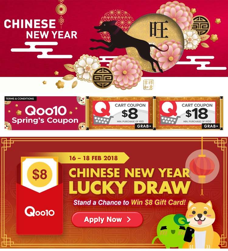Qoo10 Stand A Chance To Win An 8 Gift Card In Our Cny Lucky Draw Don T Miss The Last Chance To Shop Our Lunar New Year Sale Bq Sg Bargainqueen