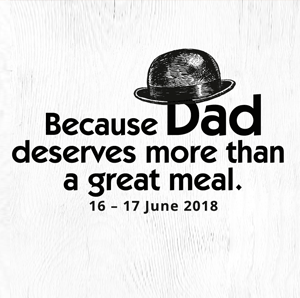 Dad gets a complimentary gift package (worth SGD100) when you celebrate Father’s Day with him at our restaurants. Dad gets a complimentary gift package (worth SGD100) when you celebrate Father’s Day with him at our restaurants.