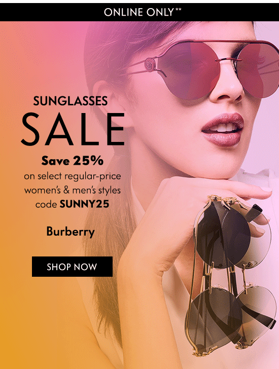 [neiman marcus] save 25% on sunglasses! limited time only