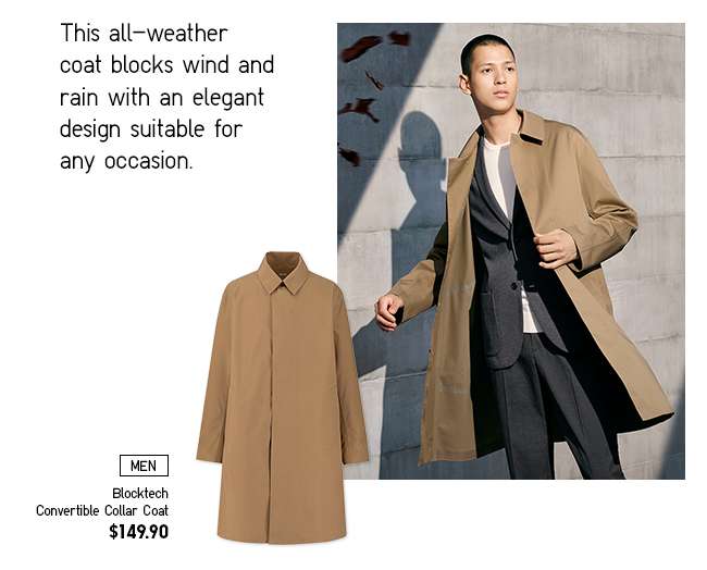 blocktech convertible collar coat